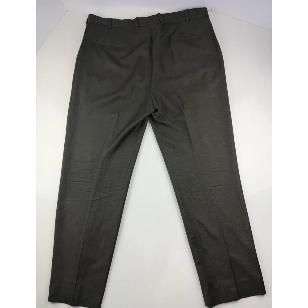 Luciano Natazzi Pure Wool Dress Pants Men's Size 40 Dark Green Made In‎ Italy
